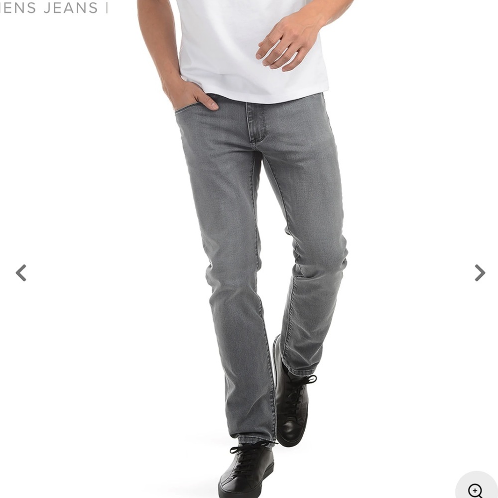 Mott & Bow Jeans Mens 32x31 Gray Slim Straight Cotton Stretch Denim Pants Preppy